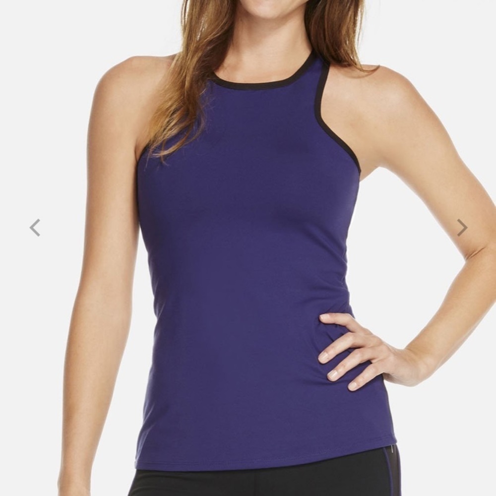 Fabletics Purple and Black Neve Racerback Tank Top. Size XSmall. EUC